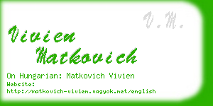 vivien matkovich business card